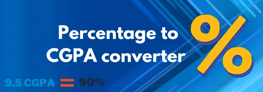Percentage to CGPA converter